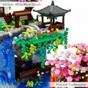Dify Sakura Collection Building Blocks Combo Bundle [2705 + 164 Pcs] | Cherry Blossom Tree & Bonsai Garden Set with LED Lights | Japanese Architecture Décor Kit