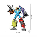 Dify 6-in-1 Bugle Call Robot Building Blocks Set, 881 Pieces Transforming Mecha Construction Toy, STEM Educational DIY Kit for Kids Boys & Girls Ages 6+