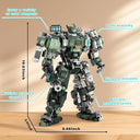 Dify Large Mech Robot Building Blocks Set (1403+ PCS) | Motorized Industrial Style Warrior Model with Weapons | Fully Articulated Collectible for Ages 14+