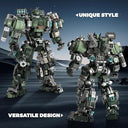 Dify Large Mech Robot Building Blocks Set (1403+ PCS) | Motorized Industrial Style Warrior Model with Weapons | Fully Articulated Collectible for Ages 14+
