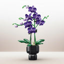 Dify Purple Butterfly Orchid Building Blocks – 666 Pieces Artificial Everlasting Flower in Pot, DIY Desktop Home Decor Model, Romantic Gift for Birthday Valentine’s Day Christmas