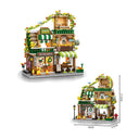 Dify Cityscape Coffee Shop Building Blocks Set – 828+ Pieces Urban House Store Model, Creative DIY Construction Toy for Boys & Girls, Christmas Birthday Gift | 5 Year Structural Warranty