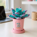 Dify || Blue Succulent Building Block Set || 62 Pcs || DIY Flower Pot Toy for Kids Age 6+ || Compatible with Major Brick Brands