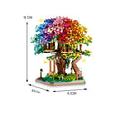 Dify Rainbow Tree House Building Blocks Set with LED Light, 2338+ PCS (Complex only for 14+) | Colorful Nature Micro Block Model | Creative STEM Construction Toy & Kawaii Home Décor | 5 Year Structural Warranty