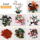 Dify Orchid Flower Building Blocks, Bouquet Building Kit || (581+ Pcs)