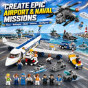 Dify Airport Adventure & Naval Forces Building Block Combo Set, 622+ PCS Passenger Airplane, Airport Playset & 6-in-1 Naval Forces Construction Kit,