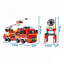 Dify 4-in-1 Fire Truck Building Block Set, 942+ PCS Multi-Model Fire Rescue Vehicle Kit with Fire Engine & Equipment, STEM Construction Toy for Kids & Teens