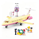 Dify Passenger Airplane Building Block Set with LED Light, 384+ PCS Airport Playset, STEM Toy for Kids Micro Blocks, 5-Year Structural Warranty