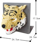 Dify Tiger Wall Art Building Blocks Set (2267+ PCS) | Complex for Ages 14+ | 3D Wildlife Mosaic Display Model | Home & Office Wall Décor
