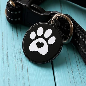 Dify Smart Pet ID Tag with QR Code & NFC | No Subscription | Instant Scan & Contact Info Access | Track & Reunite Lost Pets Quickly | Waterproof, Durable Dog & Cat Tag | Lifetime Access [Black]