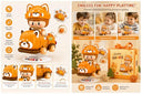 Dify Red Panda Rocking Ride Building Blocks Set 190+ Pcs | Cute Cartoon Animal Scooter Model | Creative Display Toy for Kids & Collectors