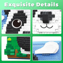 Dify Panda Wall Art Building Blocks Set (2064+ PCS) | 3D Wildlife Mosaic Display Model | Home & Office Wall Décor Complex for Ages 14+