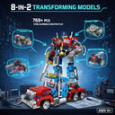Dify 8-in-2 Robot Building Block Set, 769+ PCS Transforming Mech Models Construction Kit, STEM Educational Toy for Ages 14+, Creative Rebuild Play Set,
