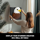 Dify Eagle Wall Art Building Blocks Set (1700+ PCS) | Complex for Ages 14+ | 3D Bird of Prey Mosaic Display Model | Home & Office Wall Décor
