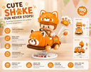 Dify Red Panda Rocking Ride Building Blocks Set 190+ Pcs | Cute Cartoon Animal Scooter Model | Creative Display Toy for Kids & Collectors