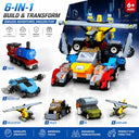 Dify 6-in-1 Airplane Building Blocks Set (845+ PCS) | Transforming Aircraft Models Construction Kit | STEM Educational Toy for Kids & Teens | Creative Play Set | 5 Year Structural Warranty