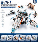 Dify 6-in-1 Airplane Building Blocks Set (866+ PCS) | Transforming Aircraft Models Construction Kit | STEM Educational Toy for Kids & Teens | Creative Play Set