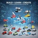 Dify 30-in-1 Mini Cars Building Block Set, 835+ PCS Multi-Model Vehicle Construction Kit, STEM Engineering Toy for Kids,