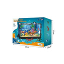 Dify Aquarium Fish Tank Building Block Set, 755 PCS with LED Lights and Rotatable Knob, Shark & Marine Life Model for Kids & Adults, 6 Months Structural Warranty