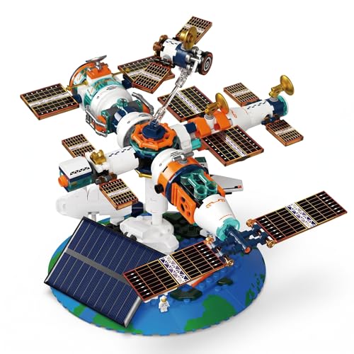Dify Solar Powered Space Station Building Blocks Set (326+ PCS) | STEM Space Exploration Model Kit | Educational Construction Toy for Kids