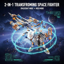 Dify Title 2-in-1 Space Plane Building Block Set (Model 9316), 689+ PCS Transforming Aircraft & Spacecraft Kit, STEM Construction Toy Gift for Kids & Teens
