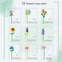 Dify DIY Flower Bouquet Building Kit | Creative Gift for Adults, Teens, and Kids Ages 6+ | Perfect for Birthdays, or Home Décor || 12 Combinations || (1200+ Pcs)