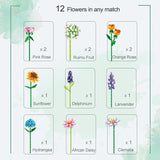 Dify DIY Flower Bouquet Building Kit | Creative Gift for Adults, Teens, and Kids Ages 6+ | Perfect for Birthdays, or Home DÃ©cor ||12 Combinations|| 6 Months Structural Warranty | (1200+ Pcs)