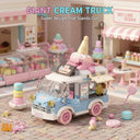 Dify Ice Cream Car Building Blocks Set (294+ PCS) | Cute Dessert Truck Model Kit | Creative Mini Vehicle Construction Toy for Kids & Collectors
