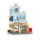 Dify Hotel Street Scene Building Blocks Set – 713+ Pieces City Architecture Model, Creative DIY Assembly ABS Bricks, Educational Construction Toy for Kids Ages 6+, Christmas Gift