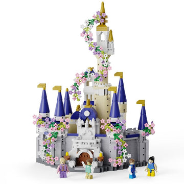 Dify Pink Princess Castle Building Blocks Set, 1477 PCS STEM Building Toys for Girls Ages 6-12, Creative Castle and Carriage Playset, 6 Months Construction Warranty