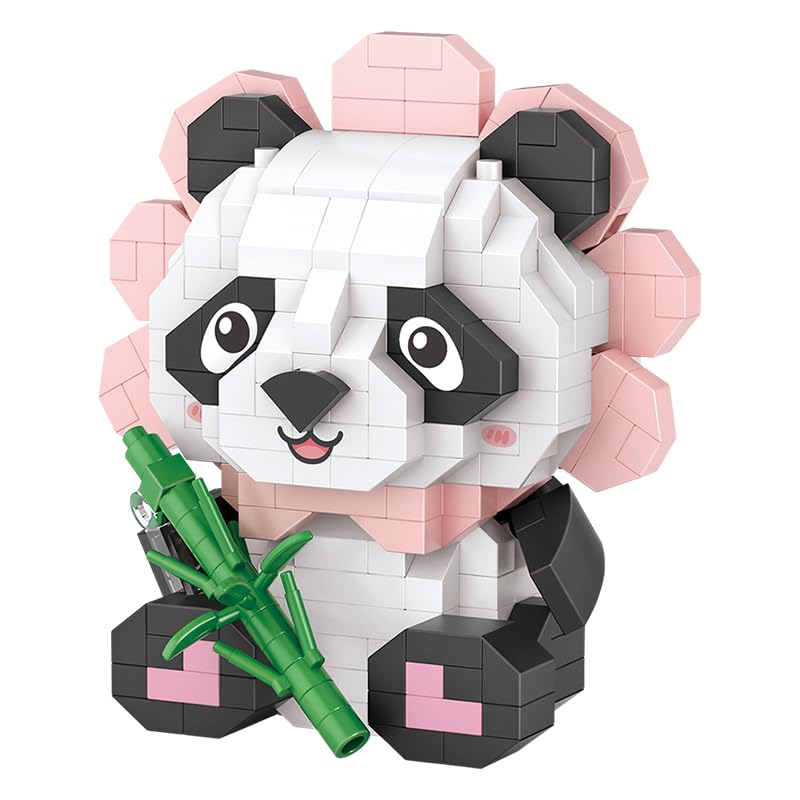 Dify Panda with Bamboo Building Blocks Set (350+ PCS) | Cute Animal Display Model | STEM Educational Construction Toy for Kids, Teens & Adults