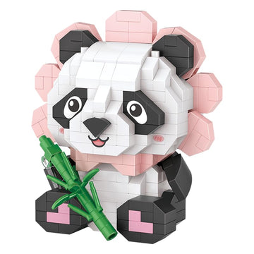 Dify Panda with Bamboo Building Blocks Set (350+ PCS) | Cute Animal Display Model | STEM Educational Construction Toy for Kids, Teens & Adults