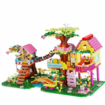 Dify Creative Tree House Building Blocks Set, 958+ PCS Mini Brick Nature Treehouse Model Kit with Swing Telescope Cat Birds, Construction Toy for Kids Girls Boys Teens, Gift Idea Ages 10+