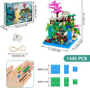 Dify Cherry Blossom Tree Building Set, 1435 PCS Japanese Sakura House with LED Lights, Micro Bonsai Japanese Architecture Model, Gift for Adults & Kids, 6 Months Structural Warranty