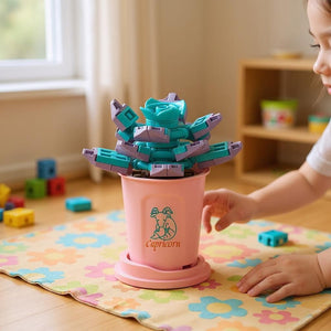 Dify || Blue Succulent Building Block Set || 62 Pcs || DIY Flower Pot Toy for Kids Age 6+ || Compatible with Major Brick Brands