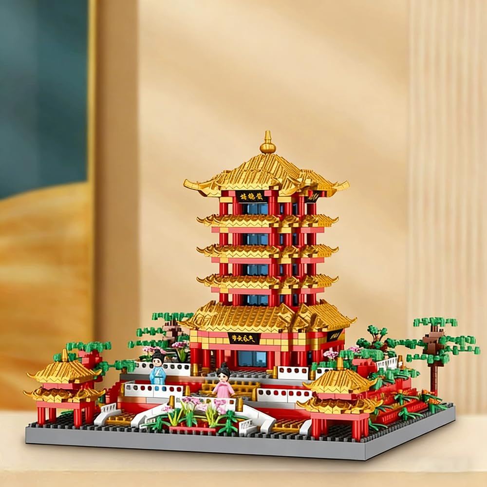 Dify 2350pcs Mini Building Blocks Chinese Garden Wedding Pavilion Set - Micro Bricks Technic Compatible Kit for Kids Adults Age 14+