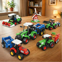 Dify 4-in-1 Tractor Building Block Set, 1010+ PCS Farm Vehicle Construction Kit with Tractor, Harvester & Attachments, STEM Toy Gift for Kids & Teens