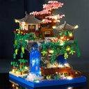 Dify || Cherry Blossom Tree Building Set || 2705 Pcs || Japanese Sakura House with LED Lights || Micro Bonsai Japanese Architecture, Building Block Large