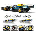 Dify F1 Racing Car Building Blocks Set, 74 PCS Navy & Yellow Formula Race Car Model Kit, STEM Building Toy for Kids, Teens & Adults | 5 Year Structural Warranty