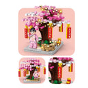 Dify Cherry Blossom Tree Building Block Set – 164 Pcs Miniature Sakura Scene Kit with Girl Figure, Home Decor Toy for Ages 6+, Compatible with Major Brands | 5 Year Structural Warranty