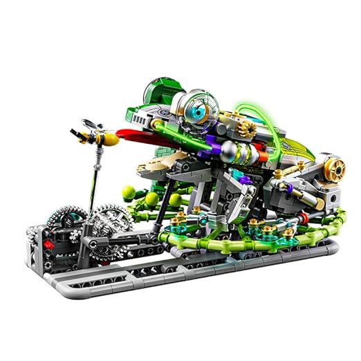 Dify Mechanical Frog Building Blocks Set – 898+ PCS Articulated Animal Model Construction Kit, Creative STEM Toy Collectible Display Gift for Ages 14+ | 5 Year Structural Warranty