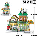 Dify Panda Bookstore Mini Building Block Set with LED Lights, City Street View Bookshop Micro Blocks House Model, DIY Miniature Architecture Kit, Home Décor, 5-Year Warranty