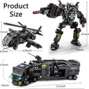 Dify 51-in-1 SWAT Robot Building Block Set, 700 PCS Police Vehicle & Helicopter Construction Kit, STEM Engineering Toy for Kids Ages 10+, 5-Year Structural Warranty
