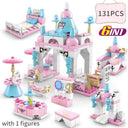 Dify 6-in-1 Mini Castle Building Block Set, 131 PCS Creative Castle Construction Toy, Educational STEM Building Kit for Kids 3+,