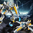 Dify FX-1 Star Fleet Robot Spaceship Building Block Set, 704+ PCS Transforming Space Robot & Sci-Fi Spacecraft Model Kit, STEM Construction Toy | 5 Year Structural Warranty