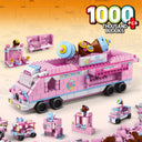 Dify 6-in-1 Dessert Car Building Block Set Toys | STEAM Kit for Kids | Build Ice Cream Trucks & Candy Cars (1000+ Pcs) | Birthday Gift for Boys & Girls