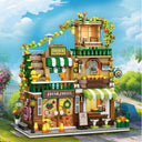 Dify Cityscape Coffee Shop Building Blocks Set – 828+ Pieces Urban House Store Model, Creative DIY Construction Toy for Boys & Girls, Christmas Birthday Gift