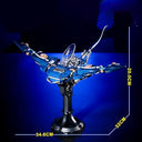 Dify Mechanical Manta Marine Life Building Blocks Set with LED Lights & Movable Joints (689+ PCS) | Steampunk Sea Creature Model with Display Stand
