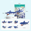 Dify Shark Building Blocks Set – 1000+ PCS Ocean Animal Construction Toy, Large Shark & Mini Sea Creatures Model, STEM Educational DIY Bricks Kit for Kids & Adults Ages 6+ | 5 Year Structural Warranty