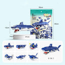 Dify Shark Building Blocks Set – 1000+ PCS Ocean Animal Construction Toy, Large Shark & Mini Sea Creatures Model, STEM Educational DIY Bricks Kit for Kids & Adults Ages 6+